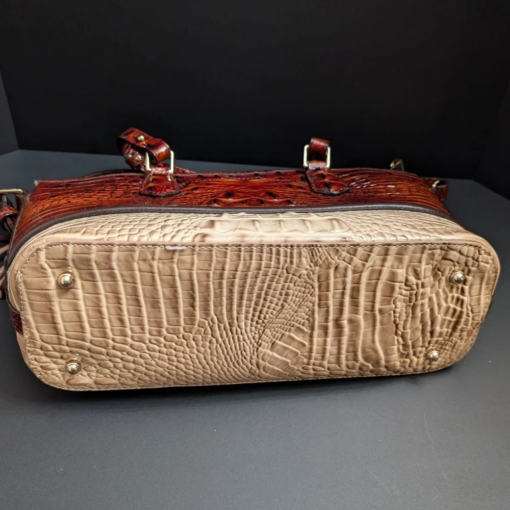 Brahmin Mini Asher Eastwood Croc-Embossed Leather satchel. - Picture 2 of 16